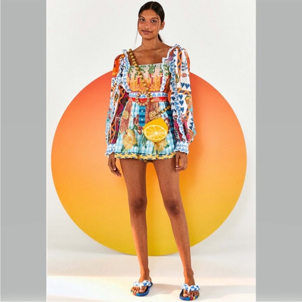 NWT Farm Rio Summer Stitches Romper XS